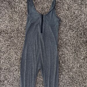 Elegant Shimmering Gray Women's Jumpsuit